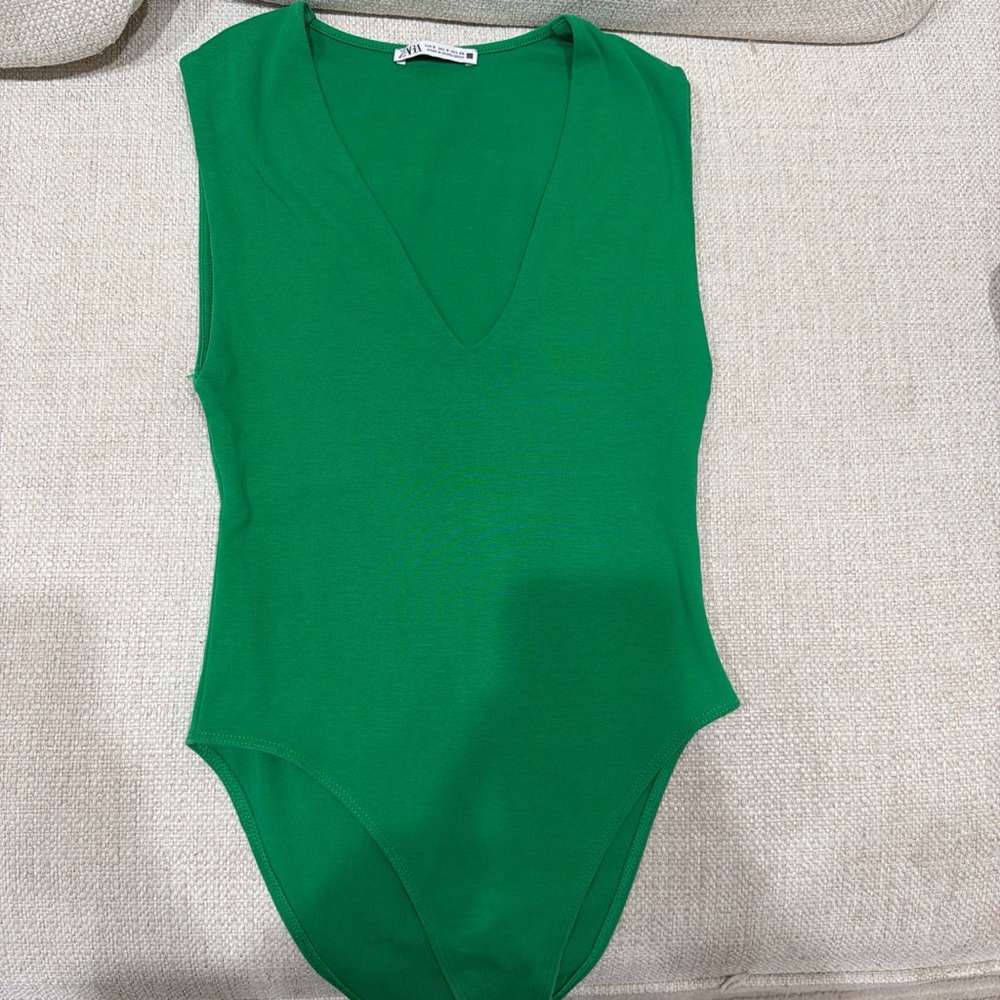 Zara Vibrant Green Kids Bodysuit